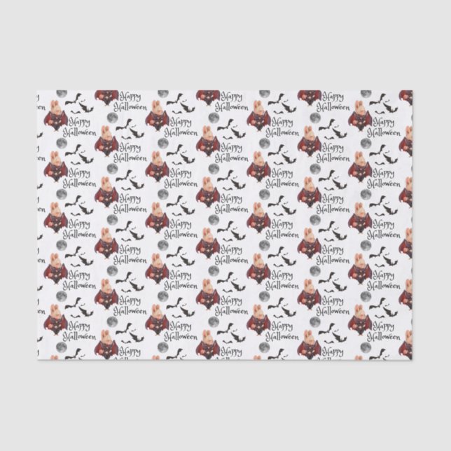 Halloween Bunny Tissue Paper Seidenpapier (Vorderseite)