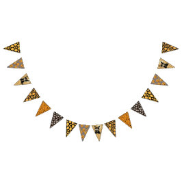 Halloween Bunt. Wimpelkette