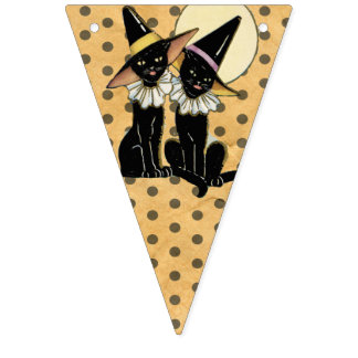 Halloween Bunt. Wimpelkette