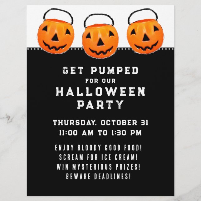 Halloween-Bürofeier Flyer (Vorne)