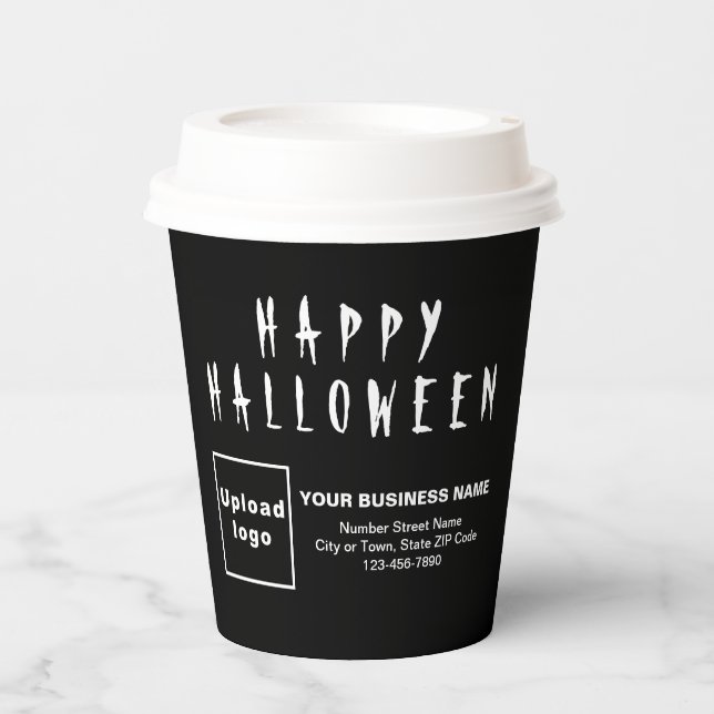 Halloween Business Black Paper Cup Pappbecher (Vorderseite)