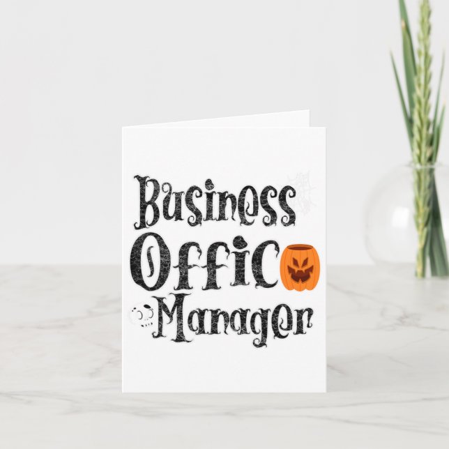 Halloween Business Office Manager Funny Front Pump Karte (Vorderseite)