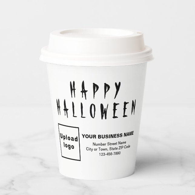 Halloween Business White Paper Cup Pappbecher (Vorderseite)