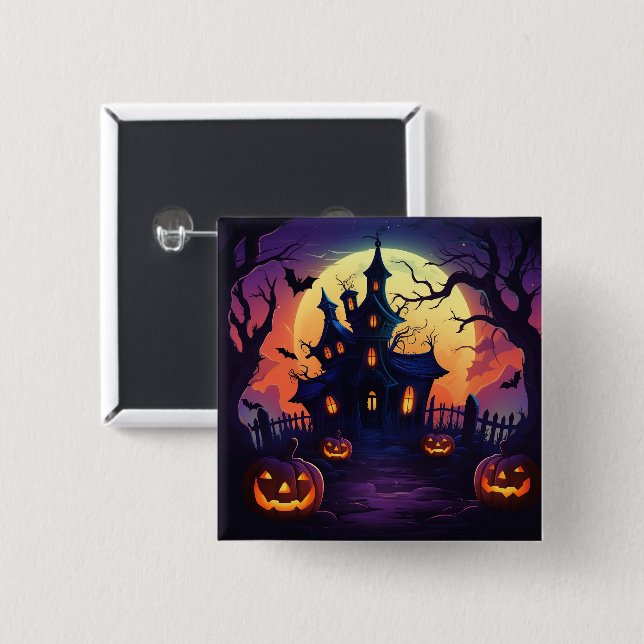 Halloween-Button Button (Vorne & Hinten)