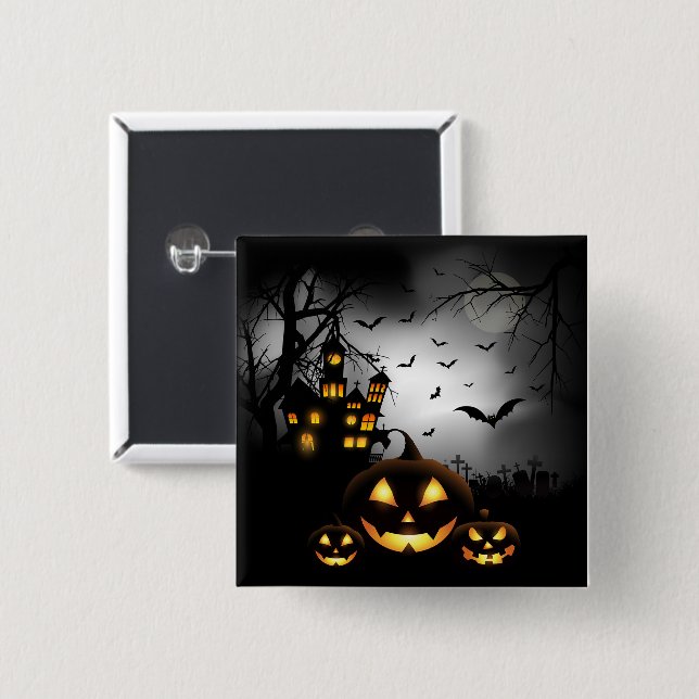 Halloween-Button Button (Vorne & Hinten)