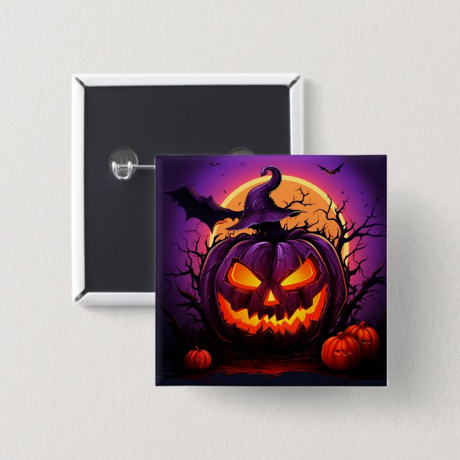 Halloween-Button Button (Vorne & Hinten)