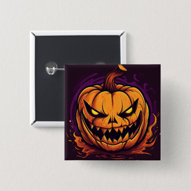 Halloween-Button Button (Vorne & Hinten)