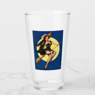 Halloween Button Up Girl Hexe Glas