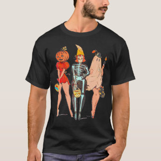 Halloween Button Up Pumpkin Women T-Shirt