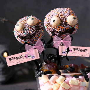 Halloween Cake Pop Tags & Strohhalm-Flaggen-Wrap-E