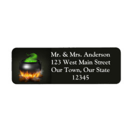 Halloween Caldron Return Address Label