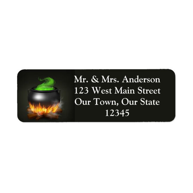 Halloween Caldron Return Address Label (Vorne)