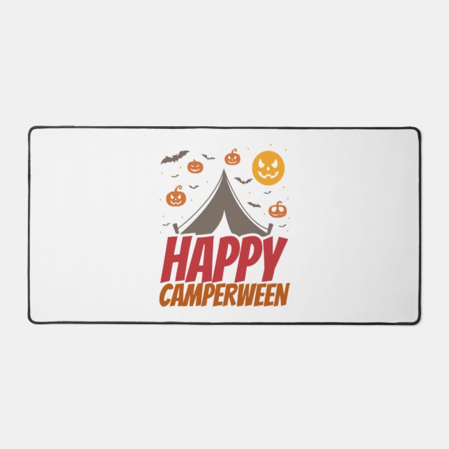 Halloween Camper Camping Außenbereich Schreibtischunterlage (Vorderseite)