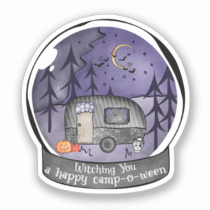 Halloween Camper im Snowball Aufkleber