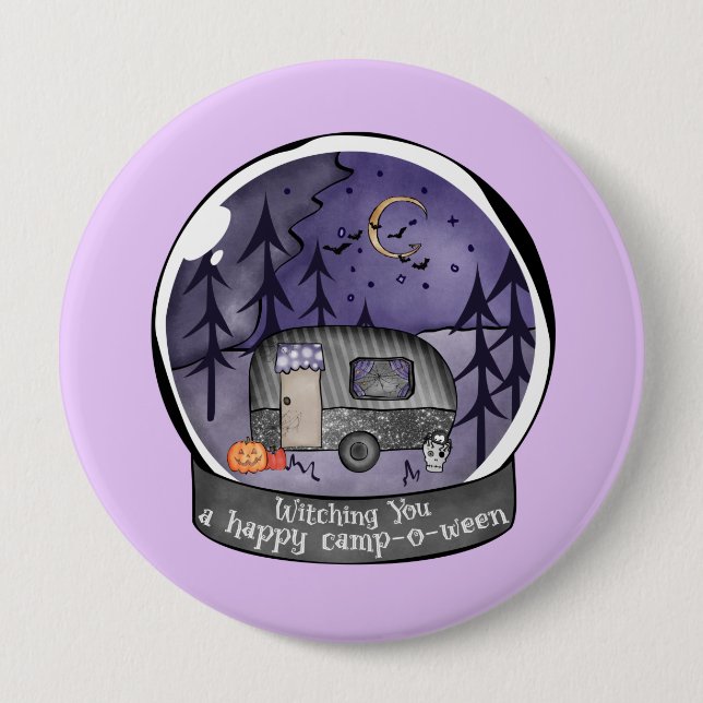 Halloween Camper im Snowball Button (Vorderseite)