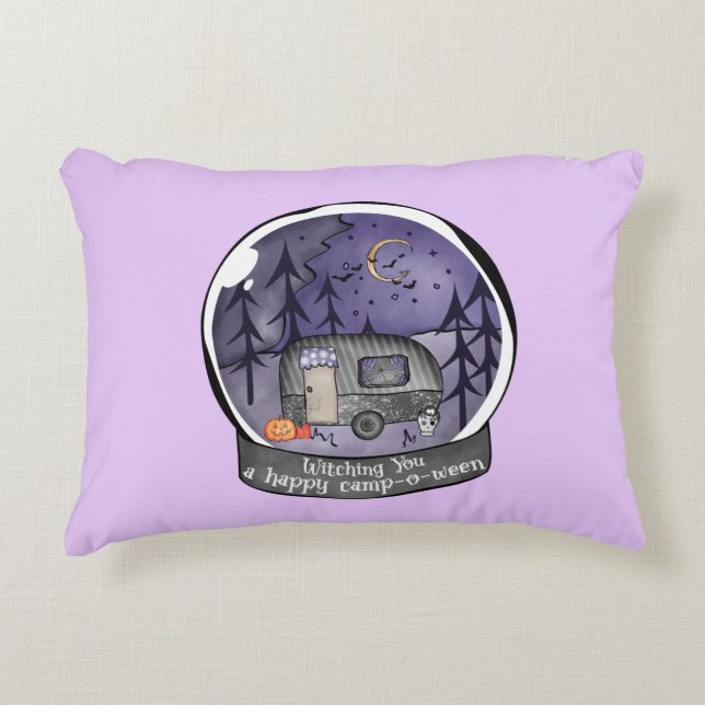 Halloween Camper im Snowball Dekokissen (Vorderseite)
