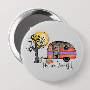 Halloween-Camping Du bist schwach Button