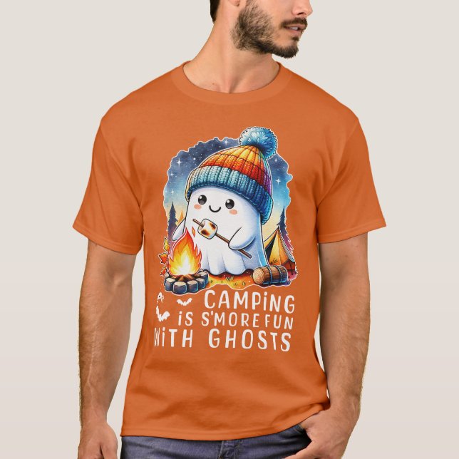 Halloween Camping macht Spaß mit Geistern T-Shirt (Vorderseite)