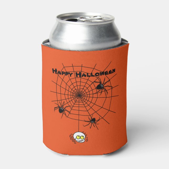 Halloween Can Cooler/Spinnen und Web Dosenkühler (Kanne Vorderseite)