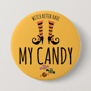 Halloween Candy 3 Inch Round Button