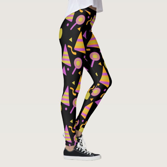 Halloween Candy Confetti Bright Leggings (Rechts)