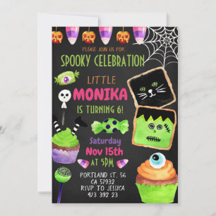 Halloween Candy Cookies Spooktacular Kindergeburts Einladung