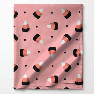 Halloween Candy Corn auf rosa Muster Stoff