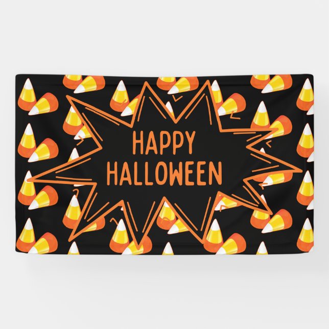 Halloween Candy Corn Banner (Horizontal)
