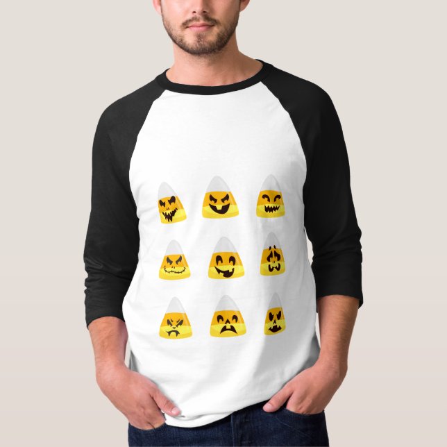 Halloween Candy Corn Bling Shirt | Candy Corn Face (Vorderseite)