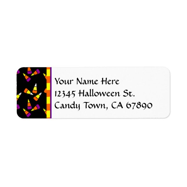 Halloween Candy Corn Custom Address Labels (Vorne)