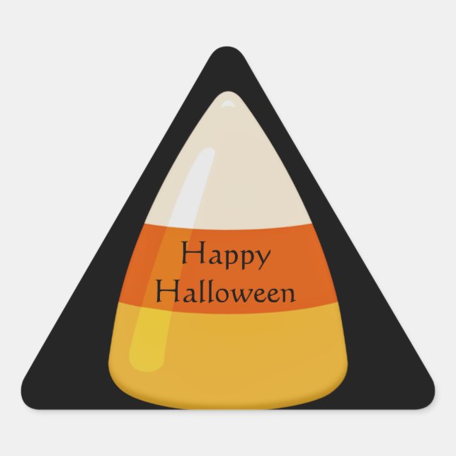 Halloween Candy Corn Dreieckiger Aufkleber (Vorderseite)