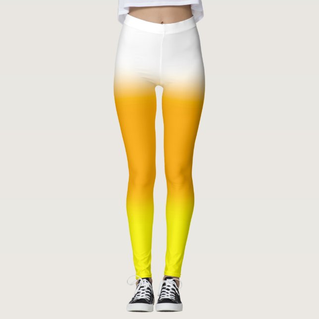 Halloween Candy Corn Gradient Leggings (Vorderseite)