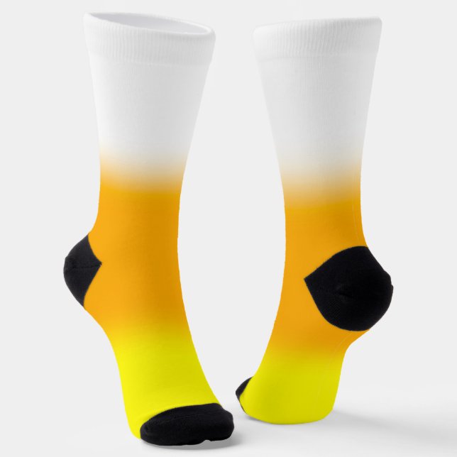 Halloween Candy Corn Gradient Socken (Gewinkelt)