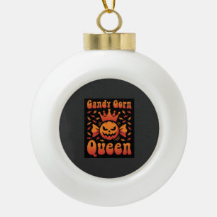 Halloween Candy Corn Königin Retro Vektor Design Keramik Kugel-Ornament