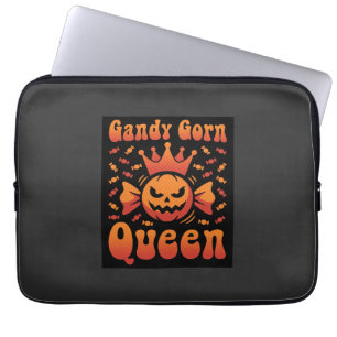 Halloween Candy Corn Königin Retro Vektor Design Laptopschutzhülle