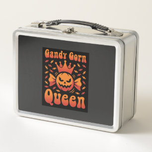 Halloween Candy Corn Königin Retro Vektor Design Metall Brotdose