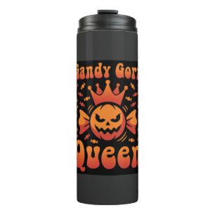 Halloween Candy Corn Königin Retro Vektor Design Thermosbecher