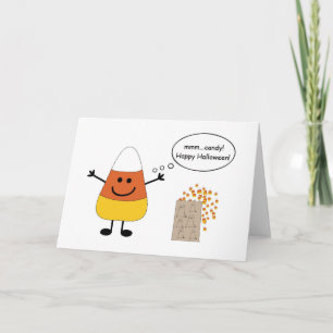 Halloween Candy Corn Man Card Karte