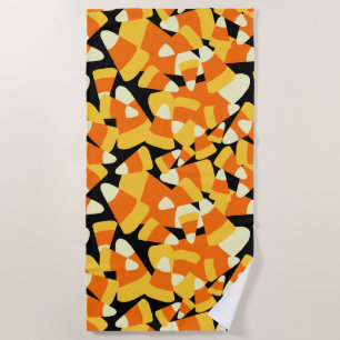 Halloween Candy Corn nahtloses Muster Strandtuch