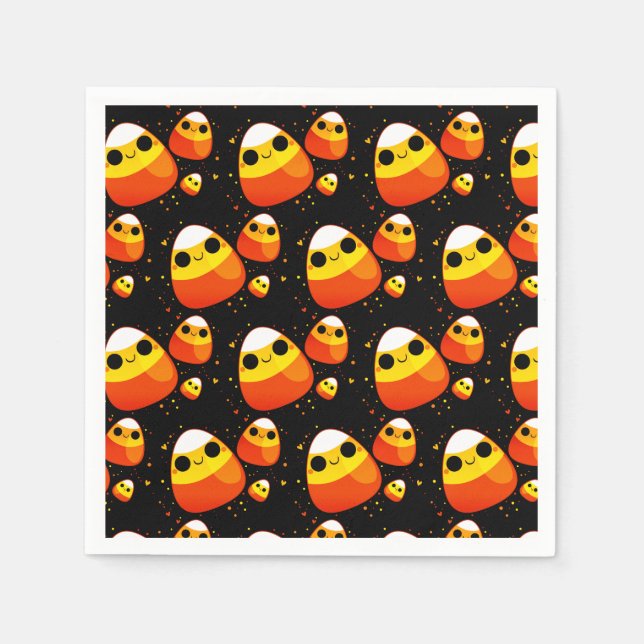 Halloween Candy Corn Paper Napkins Serviette (Vorderseite)