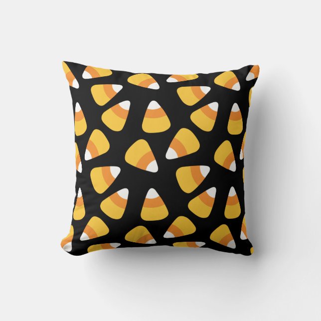 Halloween Candy Corn Pattern Pillow Kissen (Vorderseite)