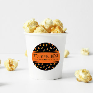 Halloween Candy Corn Personalisiert Trick oder Tre Runder Aufkleber