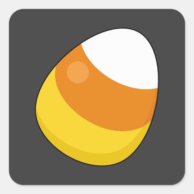 Halloween Candy Corn Quadratischer Aufkleber (Vorderseite)