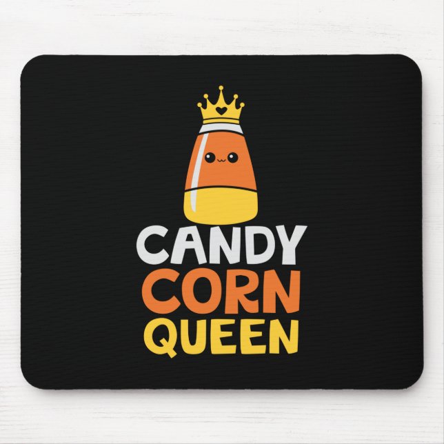 Halloween Candy Corn Queen Crown Niedliche Geburts Mousepad (Vorne)