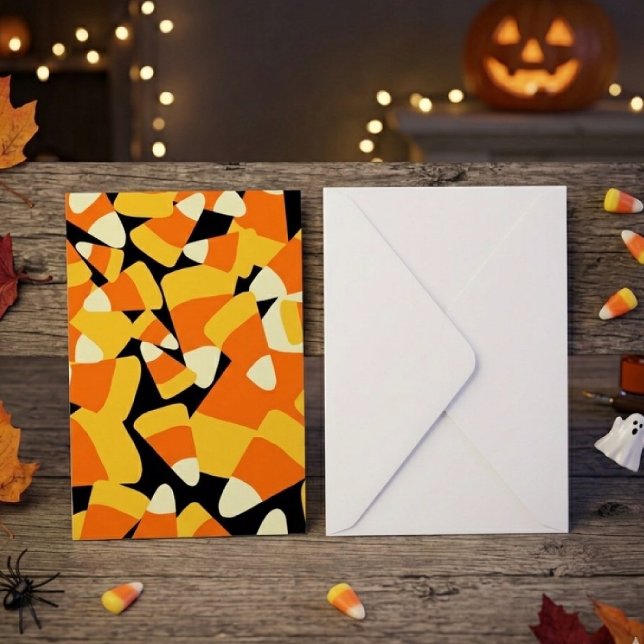 Halloween Candy Corn Seamless Pattern Karte (Von Creator hochgeladen)