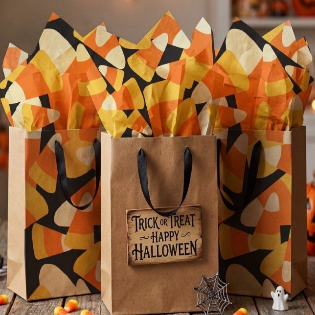 Halloween Candy Corn Seamless Pattern Seidenpapier (Von Creator hochgeladen)
