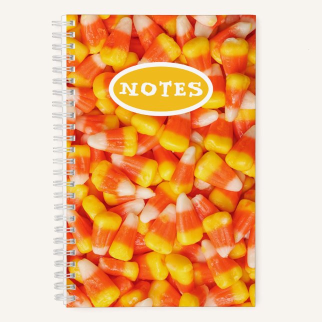 Halloween Candy Corn Spiral Notebook Notizbuch (Vorderseite)