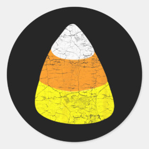 Halloween Candy Corn Vintage-Illustration - Süßigk Runder Aufkleber
