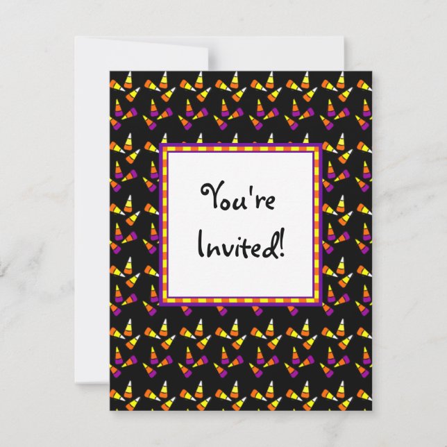 Halloween Candy Custom Party Einladungen (Vorderseite)