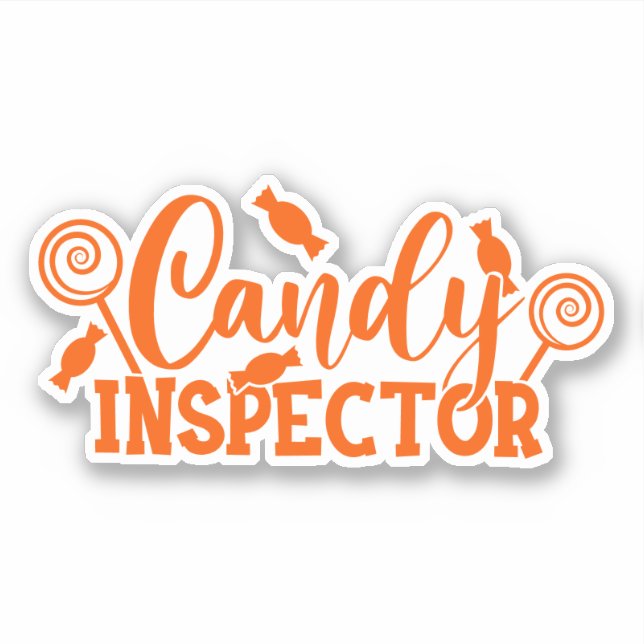 Halloween Candy Inspector Aufkleber (Vorderseite)